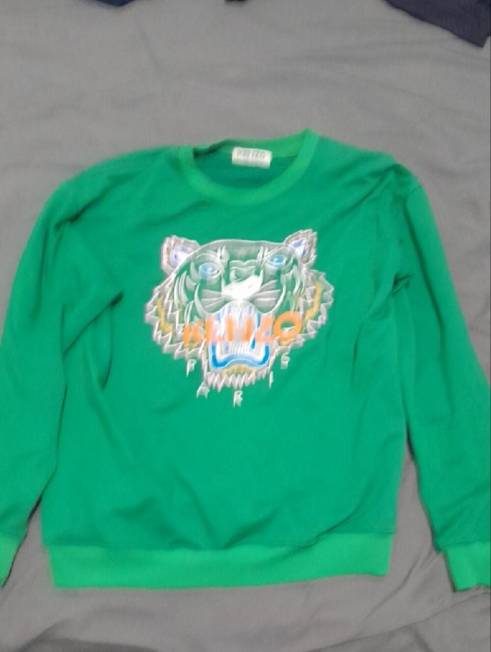 Kenzo Green Tiger Logo Sweatshirt with Multicolor Accents - Picture 3 of 3